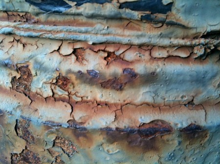 Rusting lamppost.