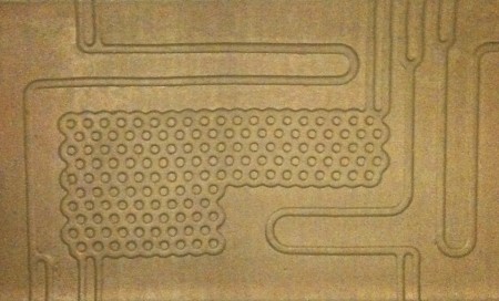 Reminds me of crop circles for some reason. | No enlargement available. Back wall of my freezer.