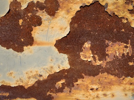 In my dreams, I wander a landscape of flaking paint and crystalized metal that burns in contact with the air. | Click to view larger. Rust