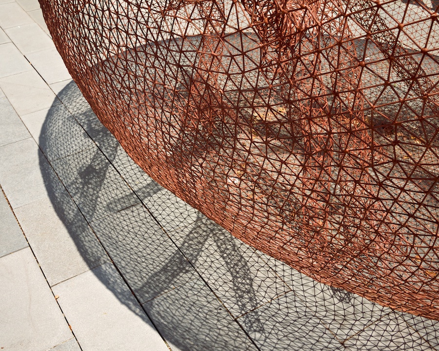 Sculpture by A. Subramaniam at the Phillips Colllection courtyard.