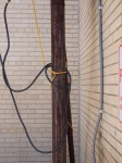 Pole and wires.