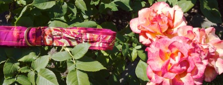 Ruched Belt with Roses