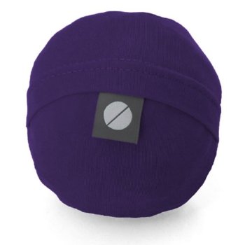 Scrunched up to the size of a sock-ball 