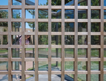 Sculpture installation at the HIrschhorn Sculpture Garden