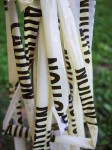 Coiled caution tape.
