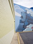 Mural of train in Bethesda, MD