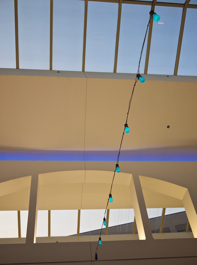 Looking up near the Ballston Regal Cinema.