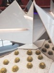Sculptural cactus garden at Aria, Las Vegas.