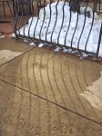 Melting snow.