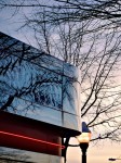 Silver Diner in Arlington, VA at sunset.
