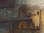 Metal plates, concrete, twigs