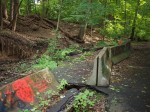 Jersey barriers spray painted, Klingle Rd., NW DC