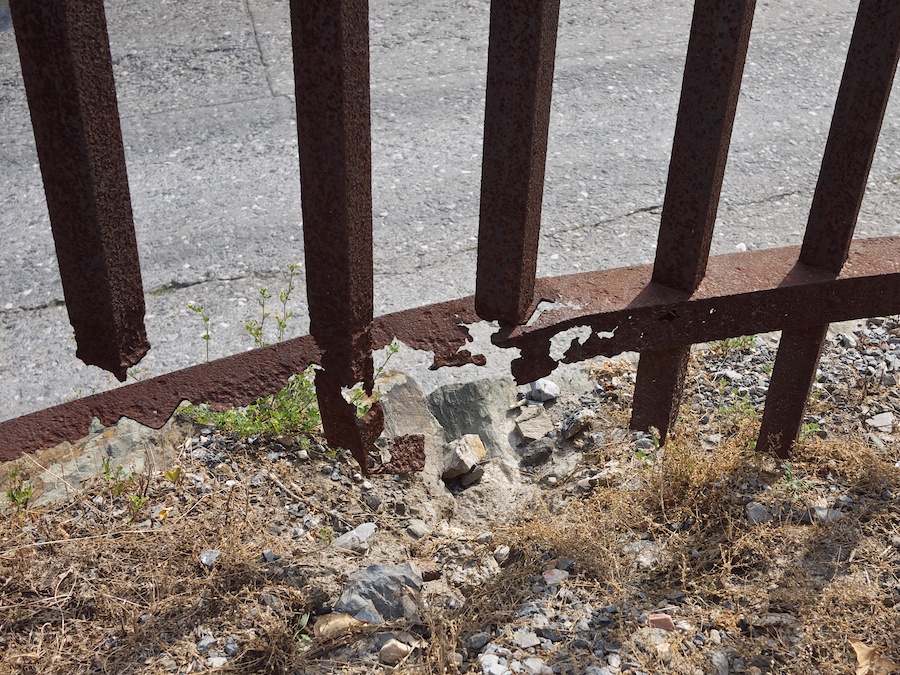 Rusted fence.