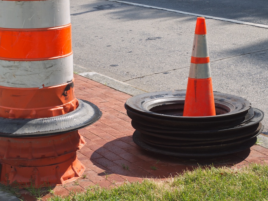 Cones and bumpers.