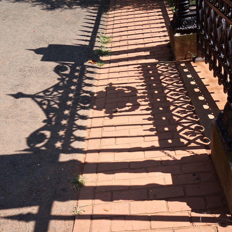 Graveyard fence shadow, Monticello, VA