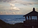 Gazebo, dune, sky, and sea in Corolla, NC
