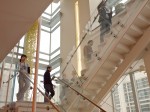 People on stairs.