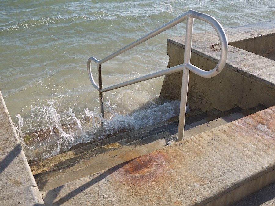 Stairs into the ocean, Key West, FL