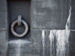 Metal ring affixed to wall.