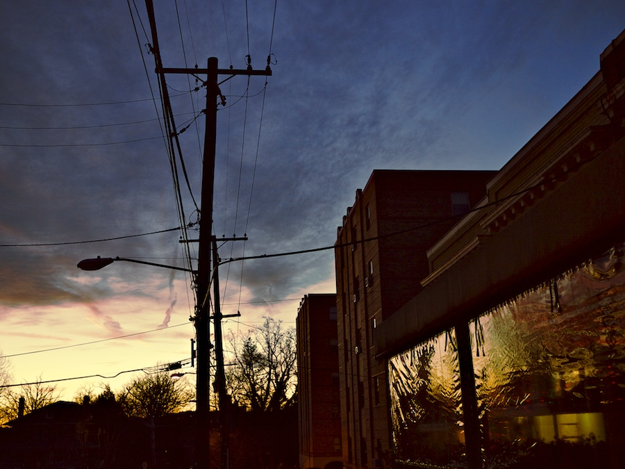 Street view of sunset.