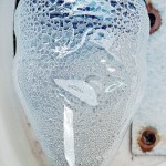 Condensation in plastic bottle.