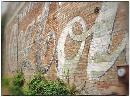 Faded advertisement wall for Coca-Cola, Asheville, NC