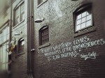 John Cage quotation on Asheville Alley wall, site of original Black Mountain College, NC