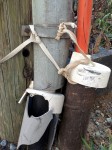 Trussed utility pipes.